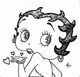 Betty Boop Coloring sketch template