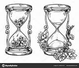 Sanduhr Hourglasses Reloj Hourglass Zeichnen Relojes Flores Drawings Haarschnitt Kurz Blumen Nobadcat Bala sketch template
