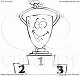 Podium Cartoon Trophy Place First Toonaday Royalty Outline Illustration Rf Clip Clipart 2021 sketch template