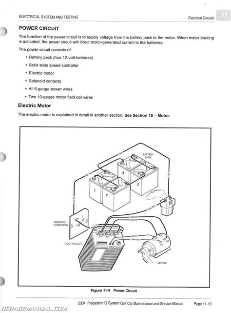 club car precedent wiring diagram  volt
