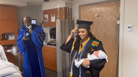 dillard university student delivers baby hours  graduation receives diploma  hospital