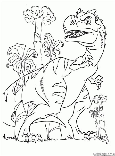 dibujo  colorear dinosaurio mama