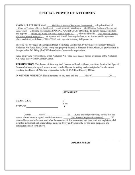 personal power  attorney template