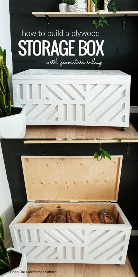 easy plywood storage box  geometric inlay obsigen