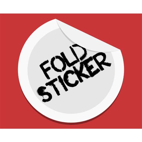 fold sticker  svg