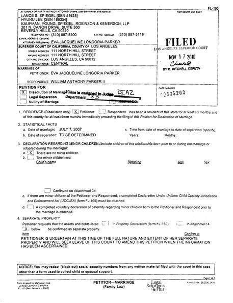 printable sample divorce documents form legalseparation divorce