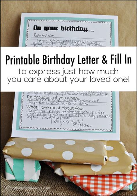printable birthday letter birthday letters diy birthday birthday
