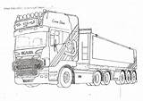Scania Vrachtwagen Kleurplaat Kleurplaten Vrachtauto Kipper Leukekleurplaten sketch template