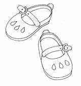 Coloring Slippers Color sketch template