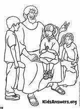 Coloring Jesus Children Loves Kids Little Answers Bible Pdf sketch template