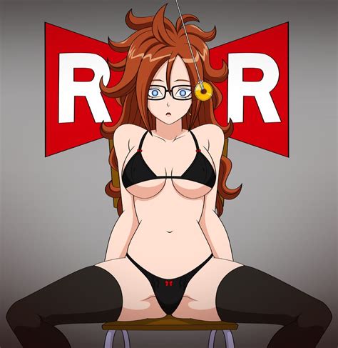 absurdres android 21 bikini brown hair dragon ball empty