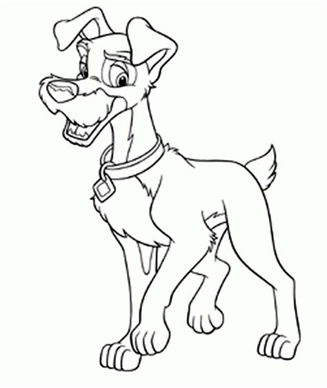 cartoon disney dog  color paginas  colorear disney dibujos
