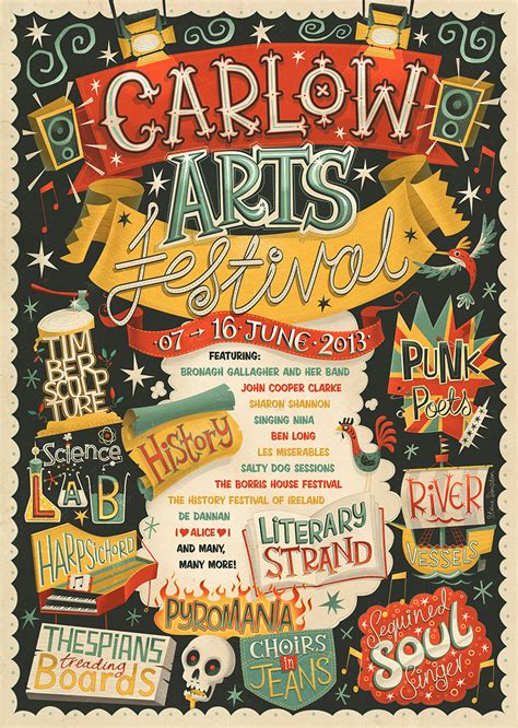 carlow arts festival poster  behance