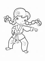 Karate Coloring Pages Printable Kids sketch template