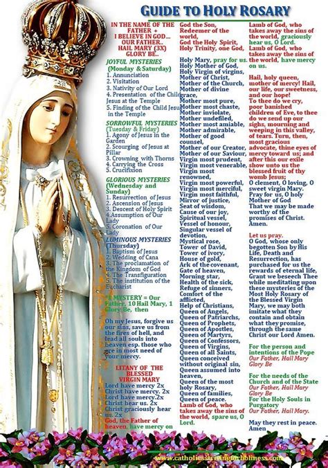 printable rosary guide printable world holiday