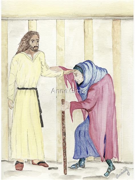 jesus heals  crippled woman   sabbath art print  sale