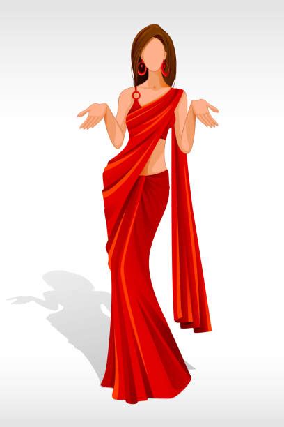 saree models illustrations royalty free vector graphics and clip art