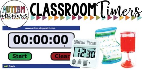 Classroom Timers Autism Adventures Elementary Special Education