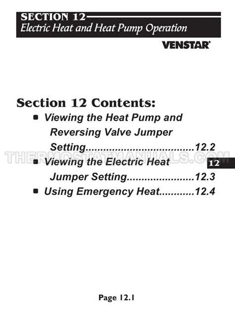 venstar  owners manual