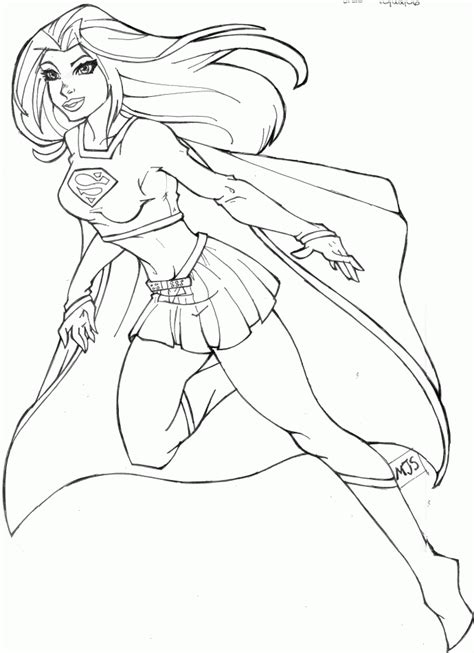 coloring pages supergirl coloring home