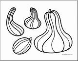 Gourds Clipart Clip Coloring Thanksgiving Shapes Sizes Various Clipground Preview sketch template