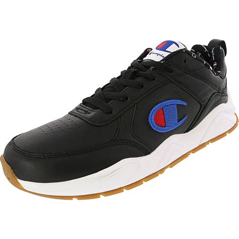 champion mens eighteen black ankle high leather sneaker