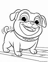 Bingo Coloring Pages Dog Puppy Pals Printable Happy Print Rolly Kids sketch template