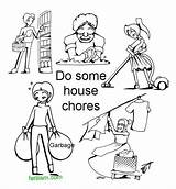 Chores Practise sketch template