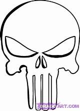 Punisher Skull Drawing Stencil Draw Coloring Bois Drawings Wood Step Woodworking Projects Logo Carving Aliens Print Meubles Ebes Diy Crafts sketch template