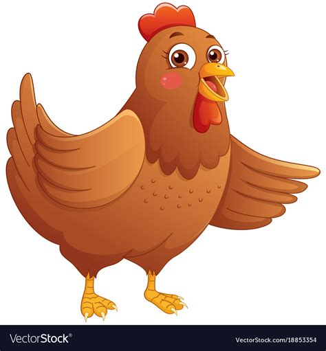 cartoon chicken royalty free vector image vectorstock