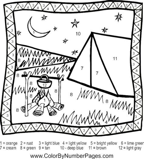 printable camping coloring pages