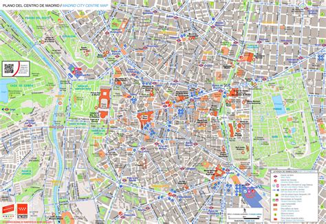 madrid tourist map  bus routes ontheworldmapcom