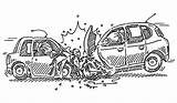 Accident Drawing Car Crash Illustration Vector Frontal sketch template