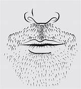 Barbe Baard Moustache Vecteur Moustaches sketch template