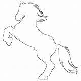 Rearing Coloring Outlines Horses Coloringbuddy Spirited sketch template