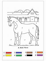 Color Animal Number Printable Preschool Worksheets Coloring Numbers Pages sketch template