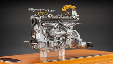 1938 alfa romeo 8c 2900b engine with display showcase 1 18