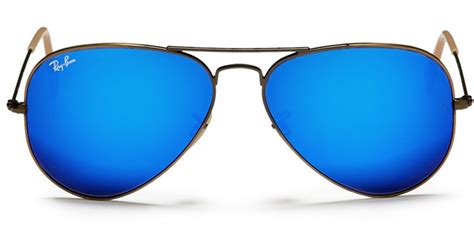 Lyst Ray Ban Aviator Large Metal Mirror Sunglasses In Blue