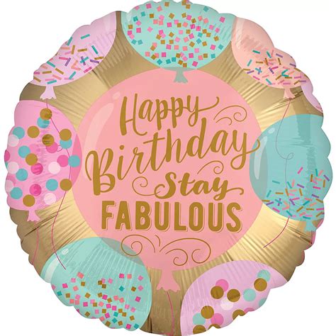 stay fabulous happy birthday balloon   party city