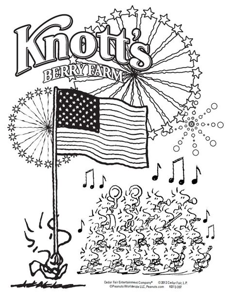 woodstock   july knotts berry farm america flag peanuts gang