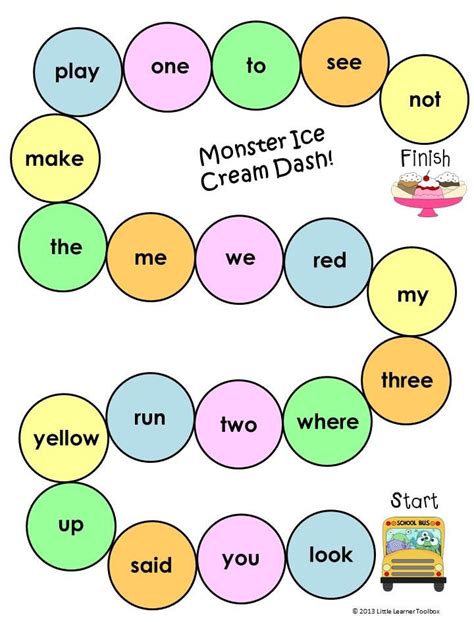 fun sight words game includes   frequent sight words