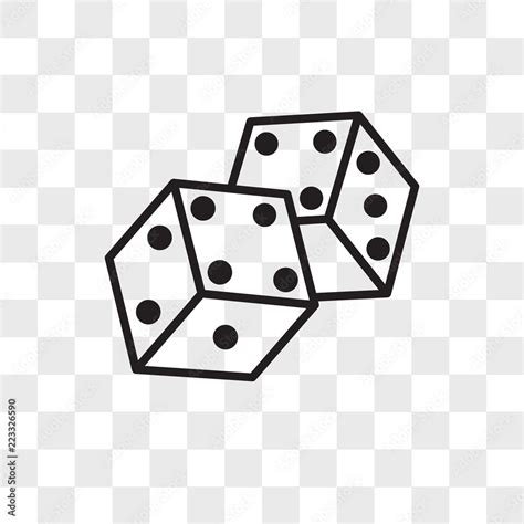 dice vector icon isolated  transparent background dice logo design