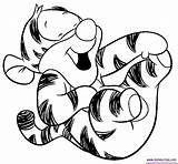 Tigger Pooh Winnie Eeyore Patrones Babys Oso Disneyclips sketch template