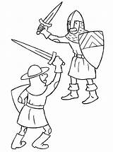 Ridders Vechtende Twee Kastelen sketch template