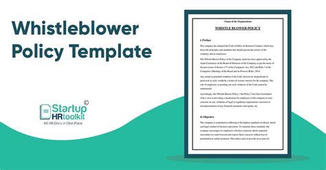 whistleblower policy template  sample word