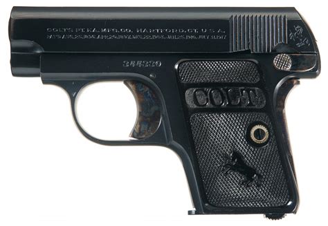 colt model   hammerless pocket semi automatic pistol