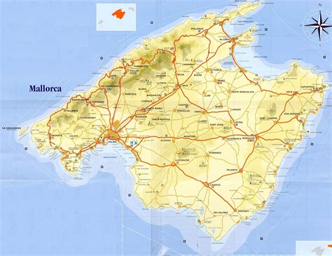 large mallorca maps     print high resolution  detailed maps