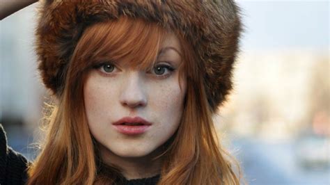 free wallpapers girl wearing russian winter hat girls