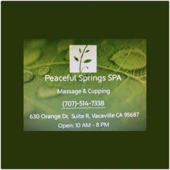 peaceful springs spa   massage therapy  orange dr