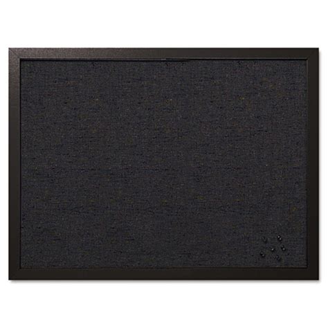 designer fabric bulletin board    black fabricblack frame